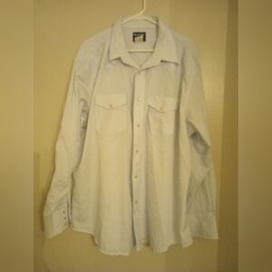 Wrangler Vintage men's long sleeve pearl snap western dress shirt